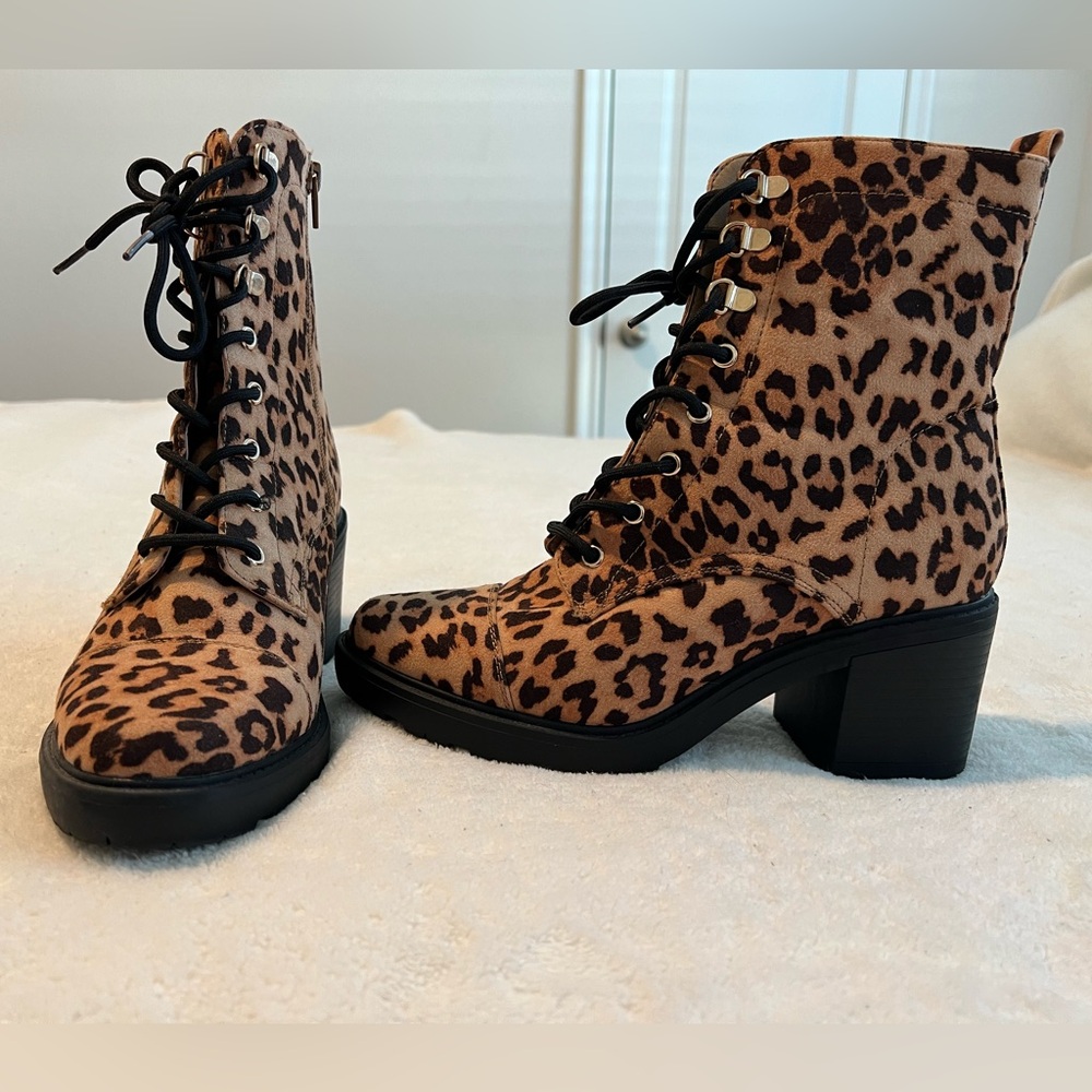 Cheetah Print High Heel Booties